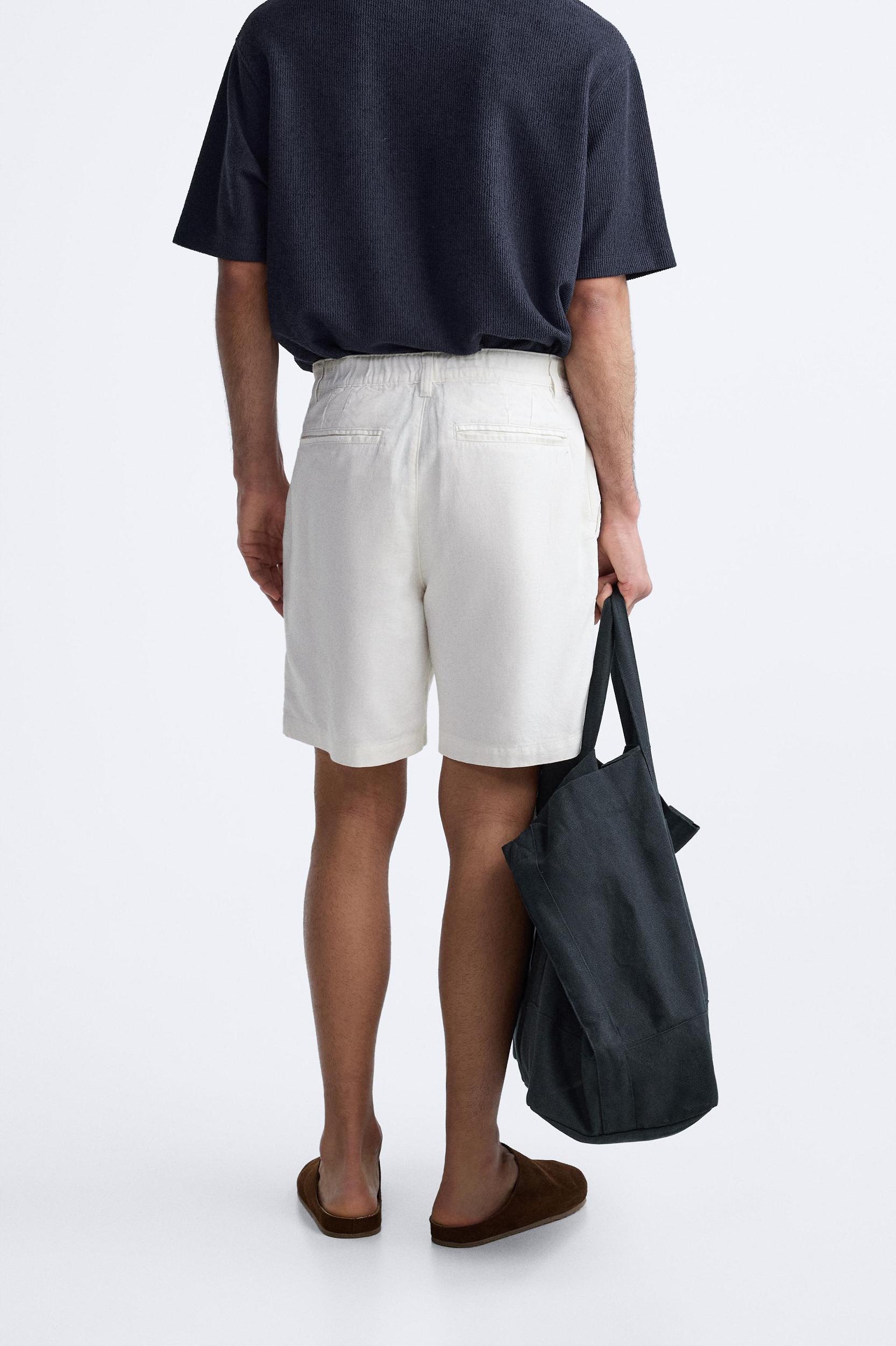 COTTON LINEN SHORTS Product Image