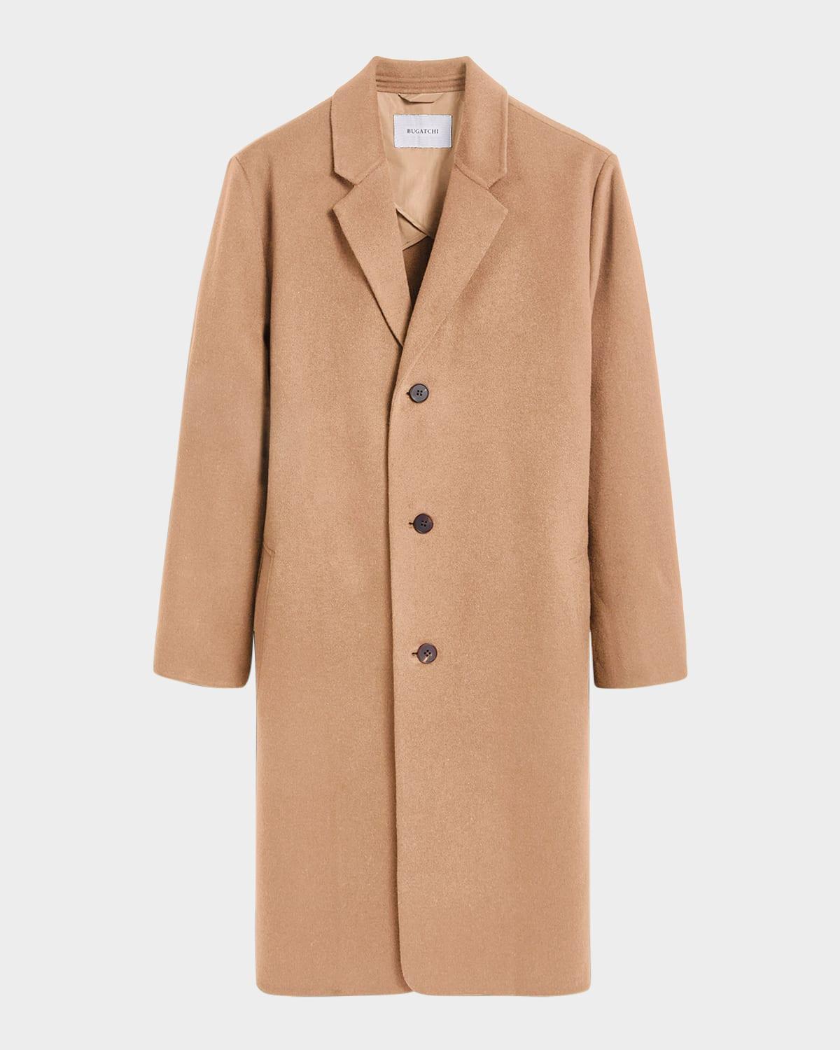 Mens Wool Single-Breasted Overcoat Product Image