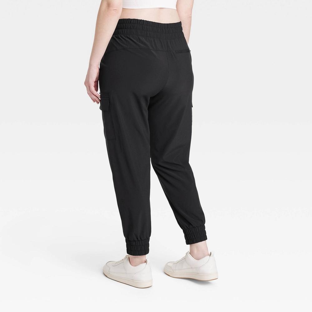 Womens Active Light Mid-Rise Cargo Joggers - All In Motion Black L Product Image