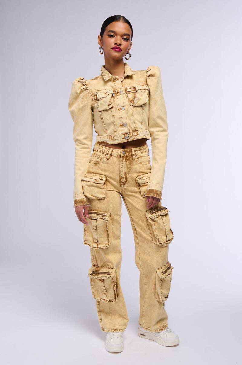 VALERIE MINERAL WASH CARGO PANT Product Image
