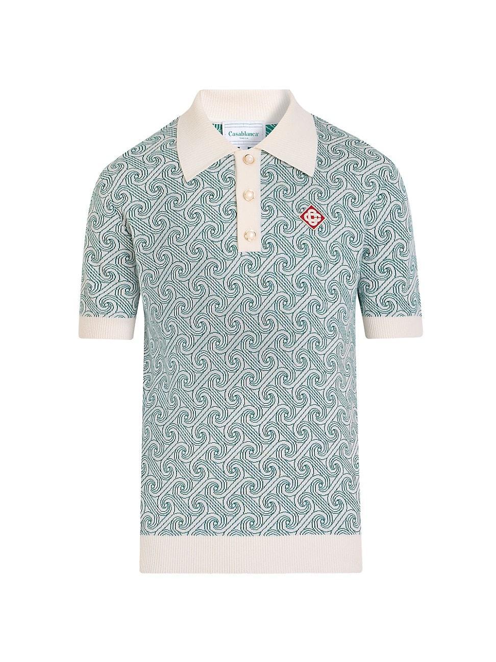 Mens Jacquard Monogram Polo Shirt Product Image