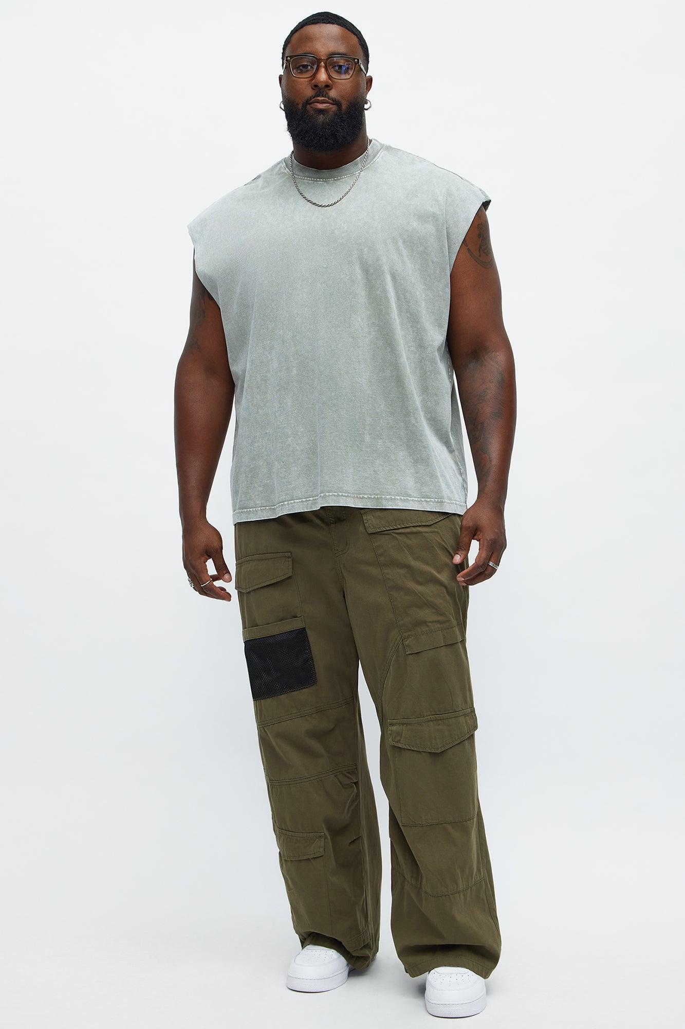 Baggy Lester Cargo Pants - Olive Product Image
