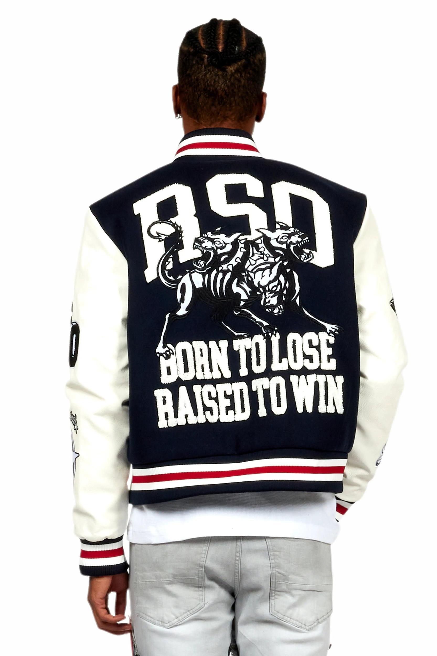 Afonso Navy Varsity Jacket Male Product Image