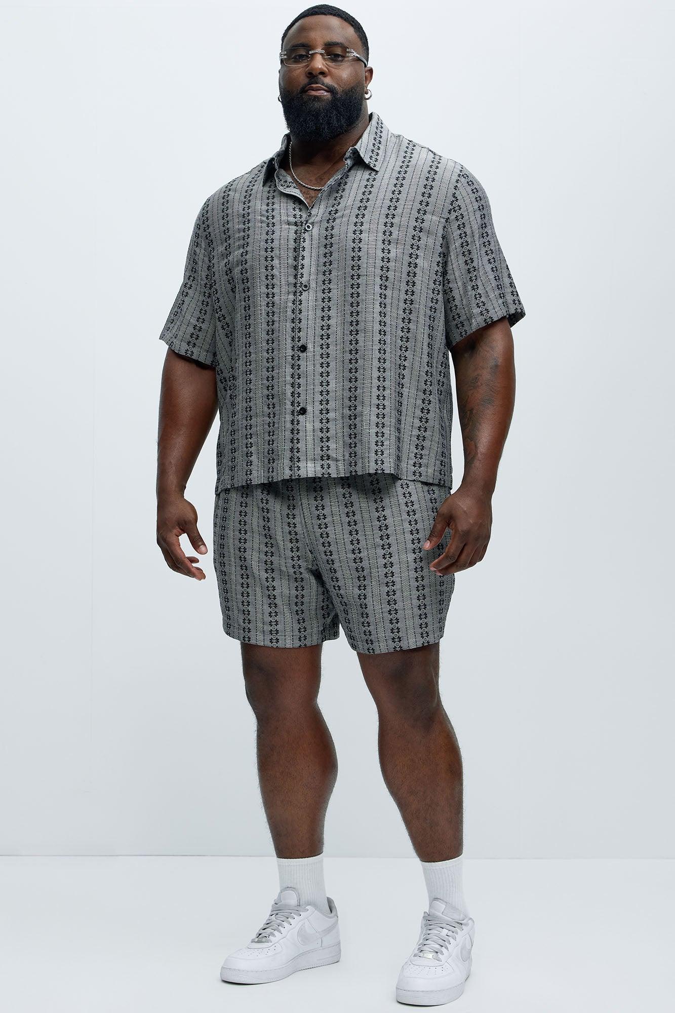 Denali Floral Short Sleeve Button Up - Black/combo Product Image
