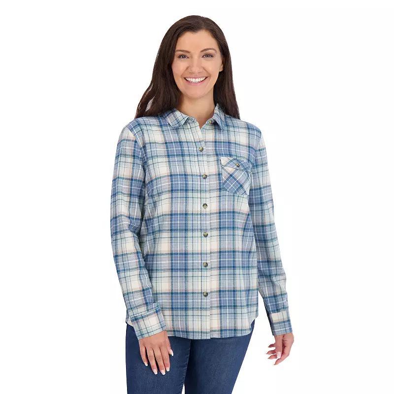 Women's ZeroXposur Lisbon Flannel Shirt, Size: Medium, Green Madras Product Image
