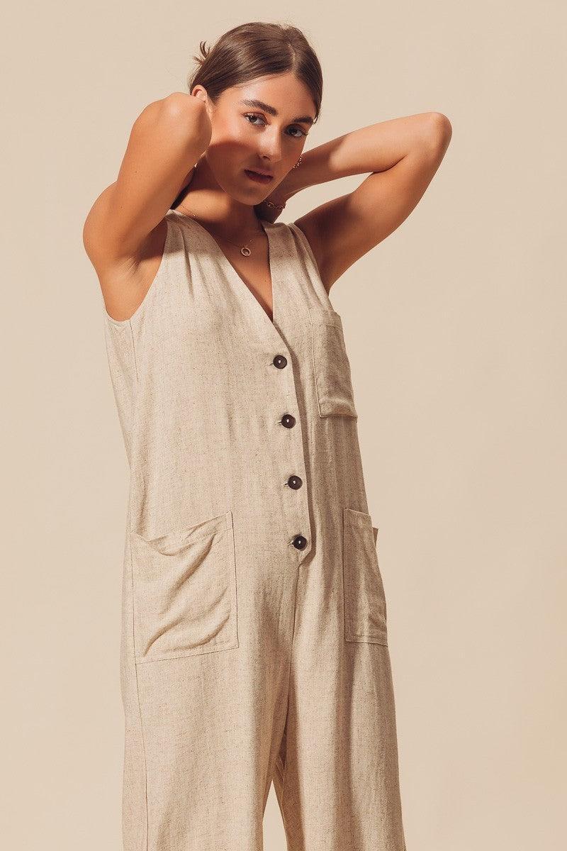 Overall Jumpsuit With Pockets Product Image