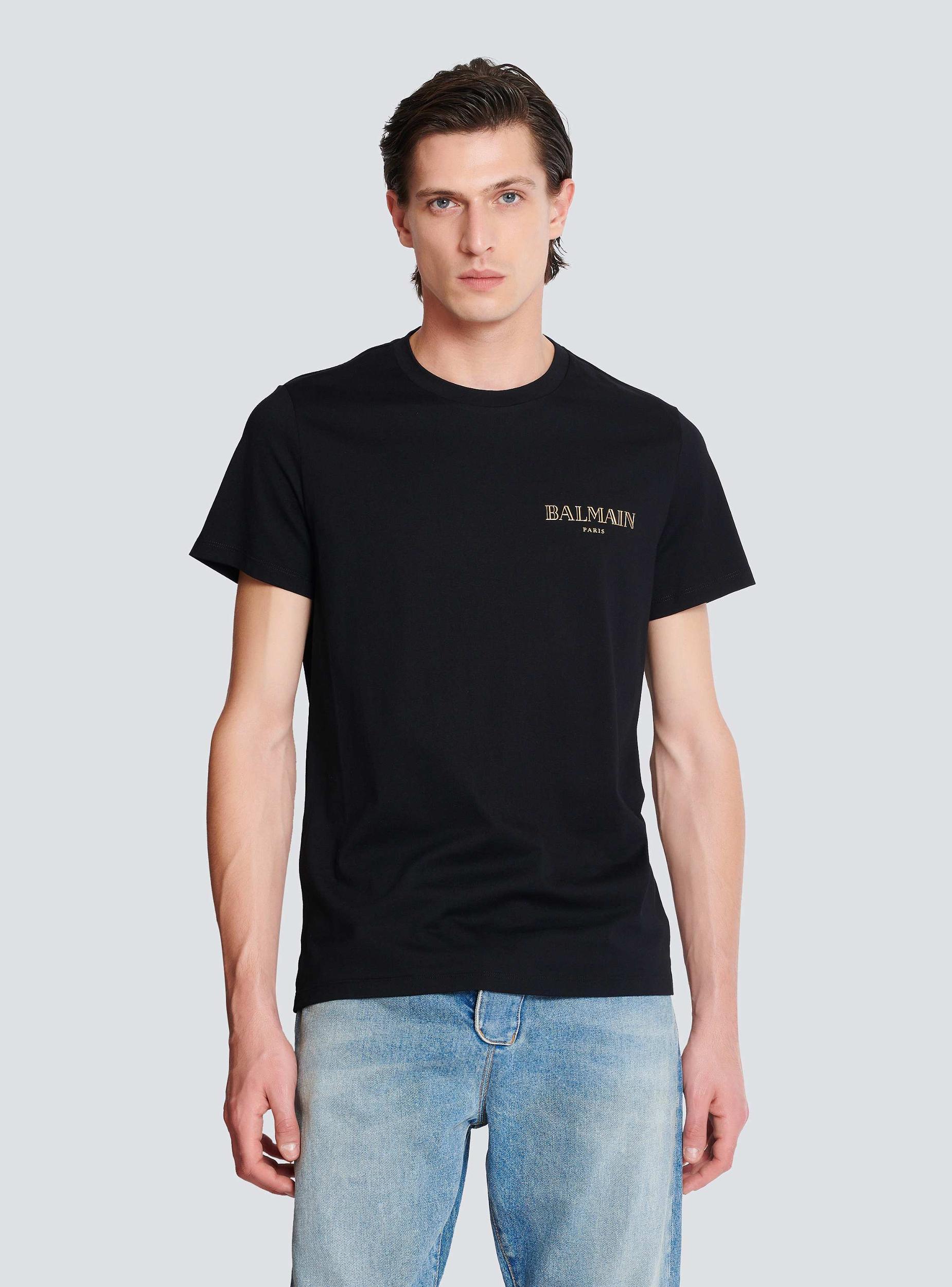 T-shirt with vintage gel Balmain logo Product Image