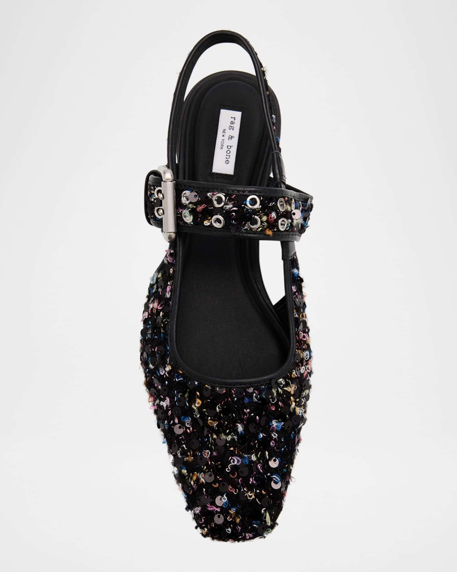 Astra Buckle Boucle Slingback Flats Product Image