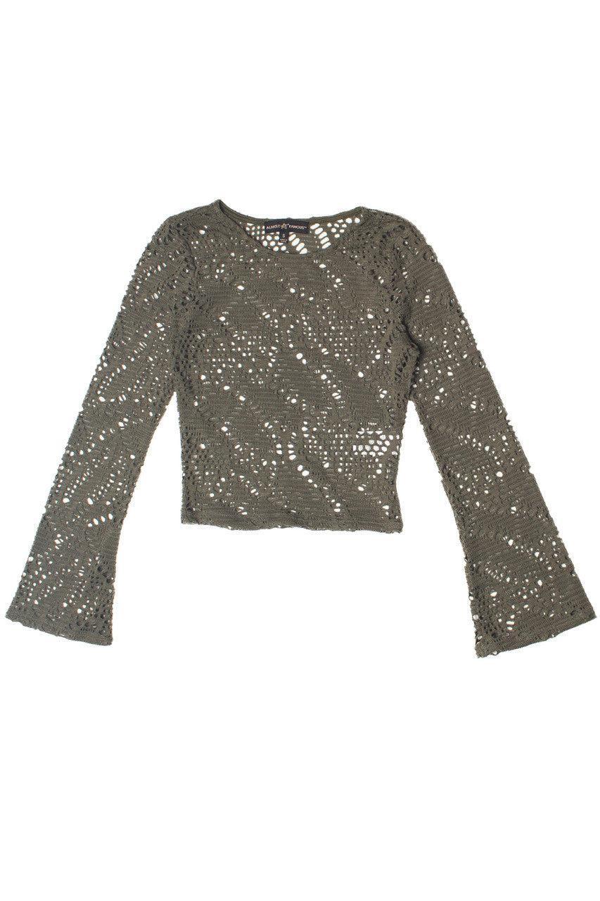 Bell Sleeve Crochet Top Product Image
