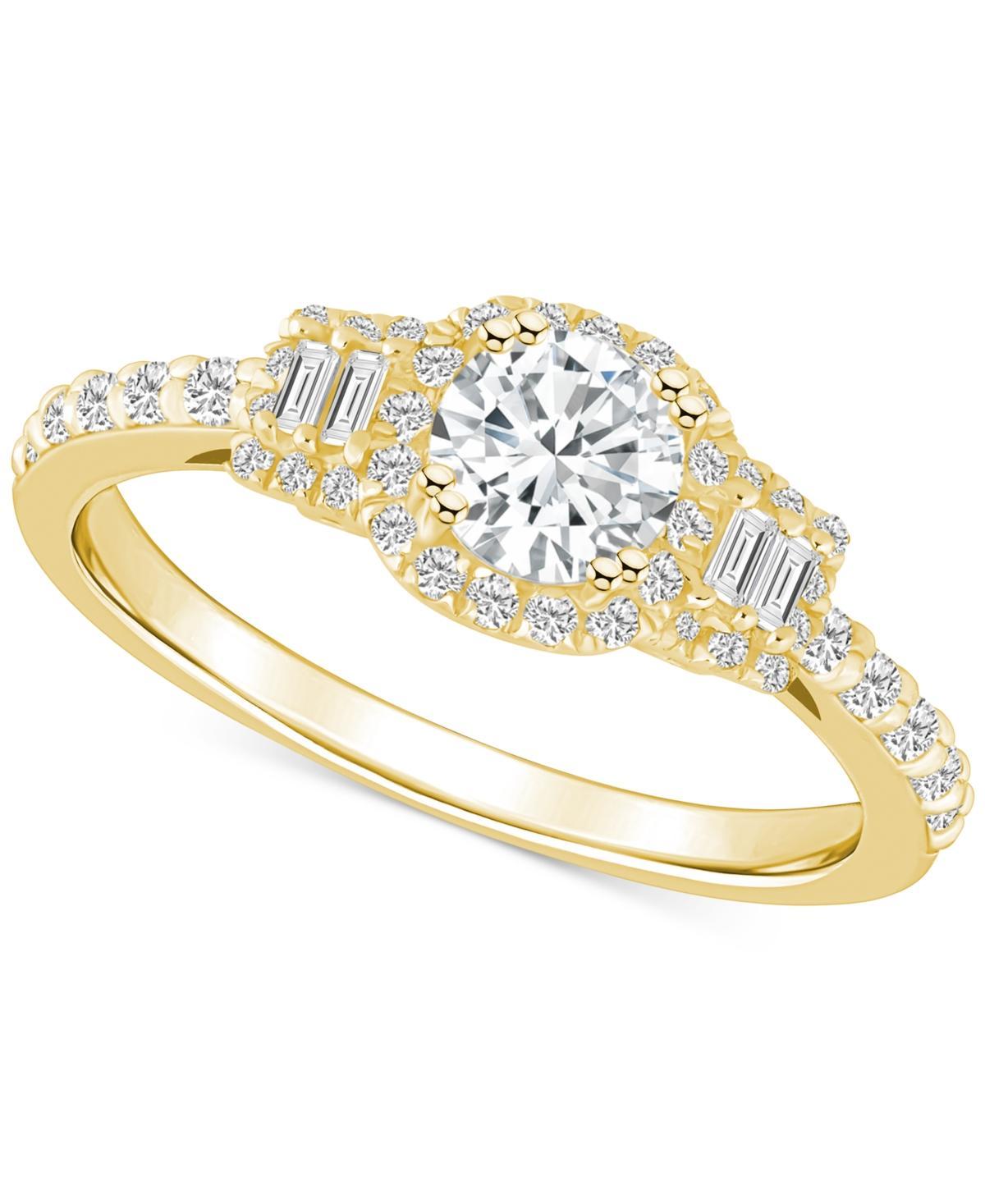 Alyson Layne 14k Gold 3/4 Carat T.W. Diamond Filigree Detail Halo Engagement Ring, Women's, Size: 7.50, 14k White Gold Product Image