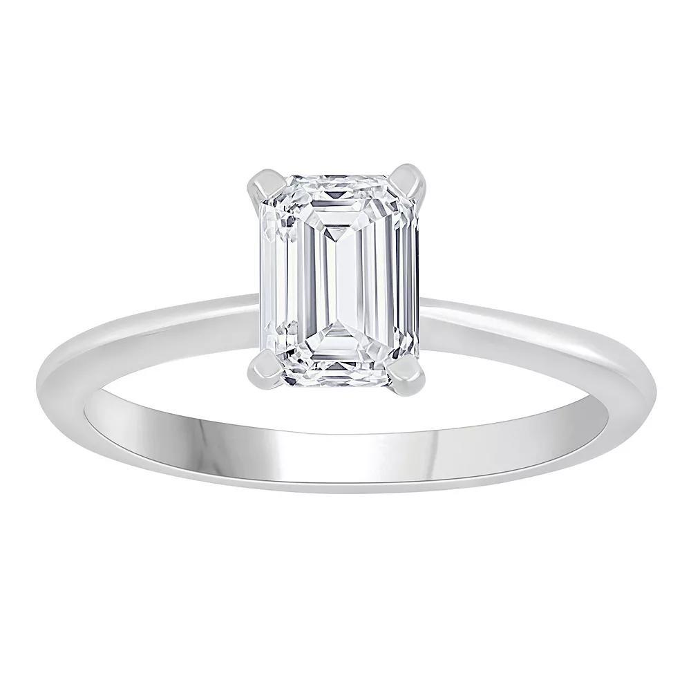Diamond Medley 14k White Gold 2 Carat T.W. Lab-Grown Diamond Solitaire Ring, Women's, Size: 9, 14k Whgold Product Image