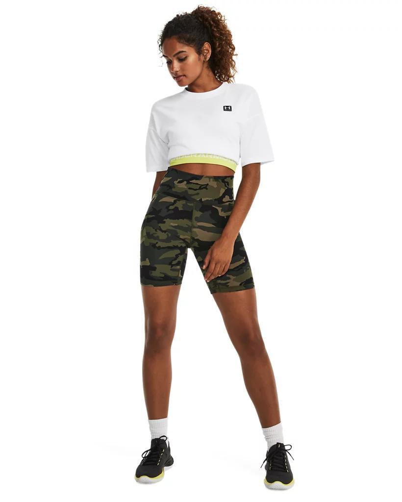 Plus Size Women's Under Armour 8-in. High-Rise Motion Bike Shorts, Size: 1XL, Black  Gray Product Image