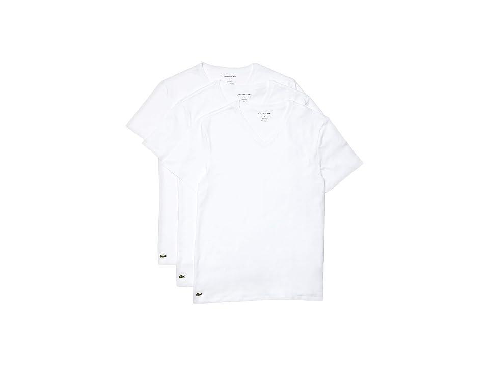 Lacoste 3-Pack V-Neck Regular Fit Essential T-Shirt Men's Clothing Product Image