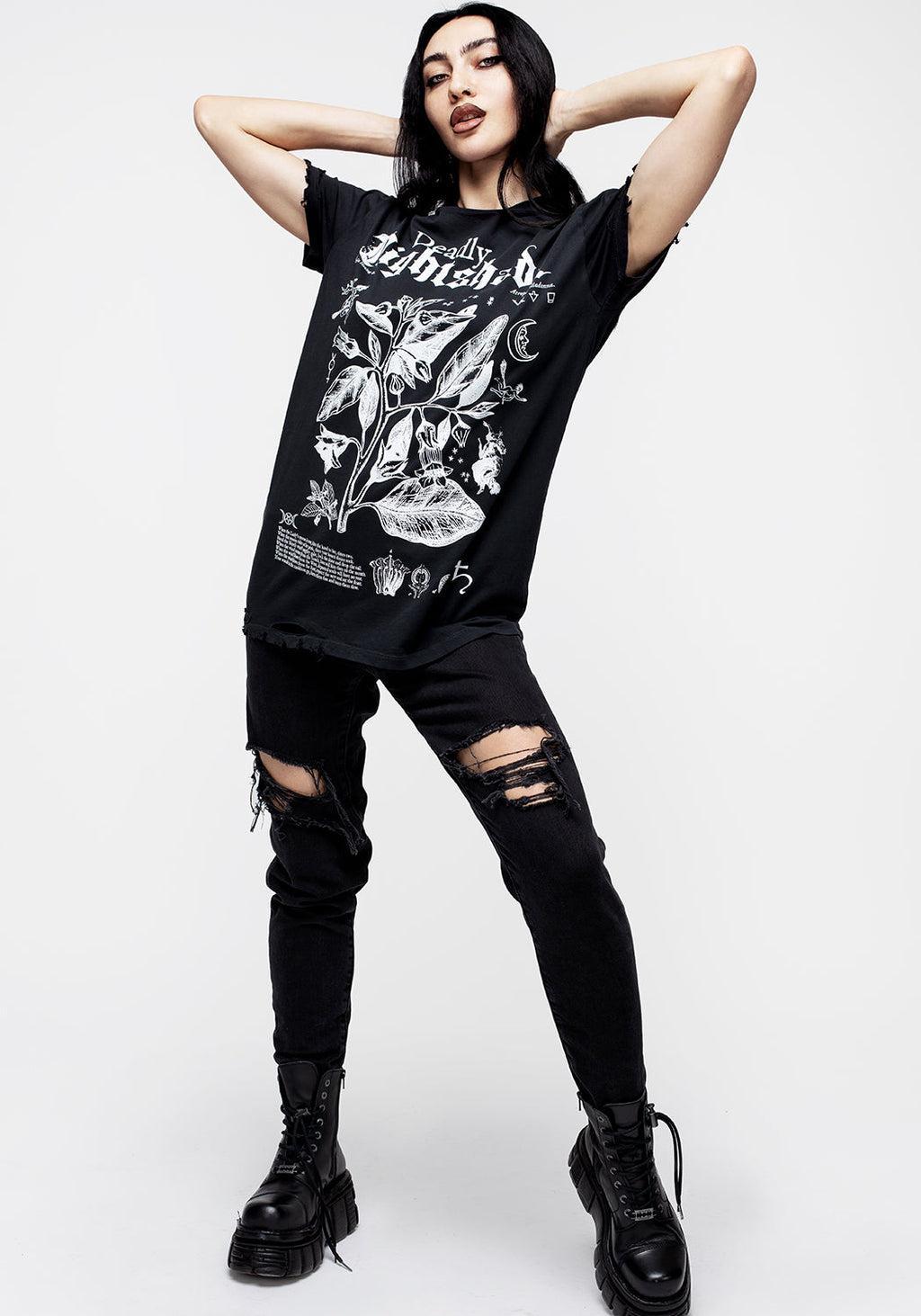 Nightshade Distressed T-shirt Product Image