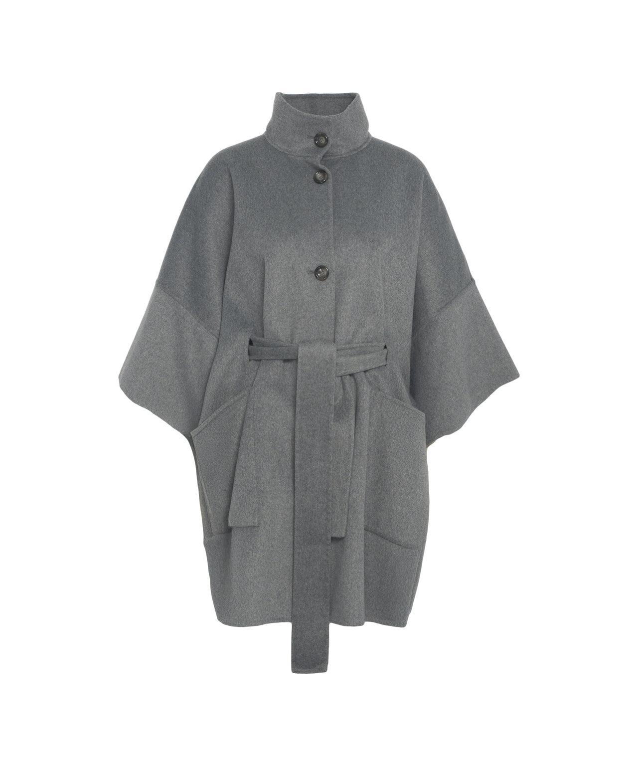 Wool coat with waist belt Product Image