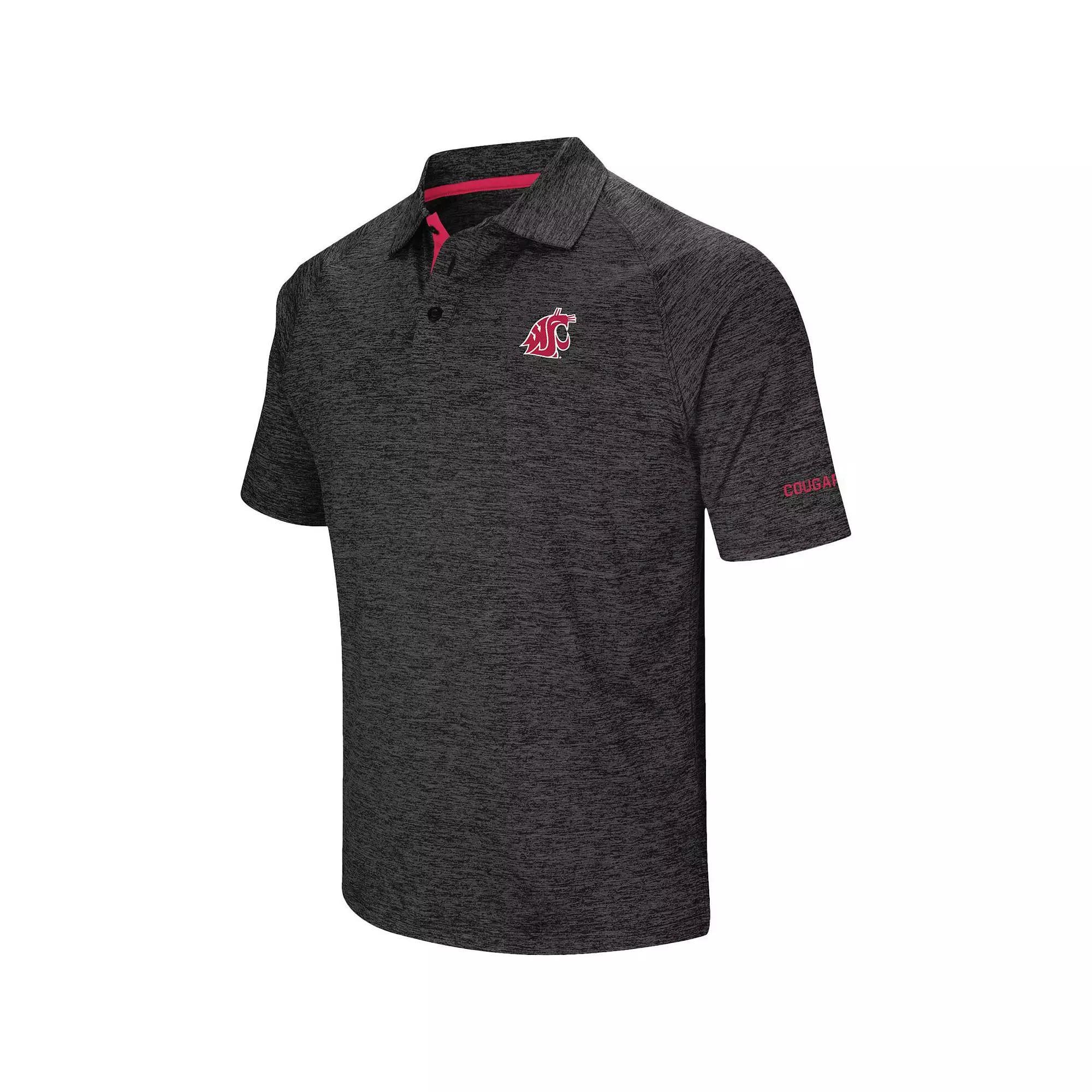Men's Colosseum Black Washington State Cougars Down Swing Polo, Size: Small, Wsc Charco Product Image