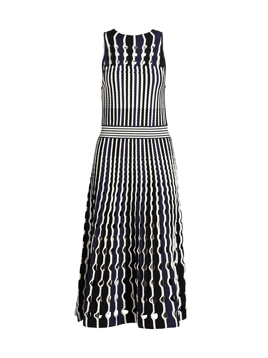Womens Nash Stripe Punchout Midi-Dress Product Image