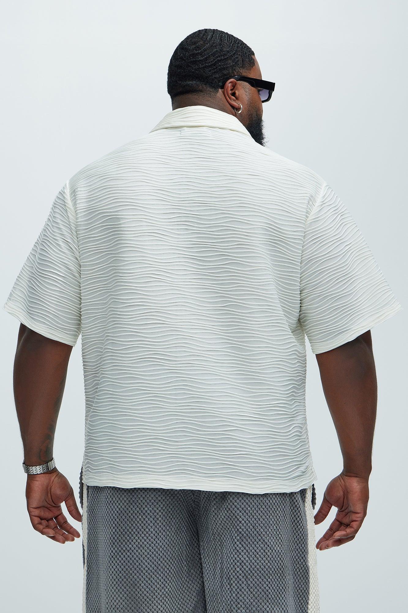 Sounds Good Textured Shirt - Cream Product Image