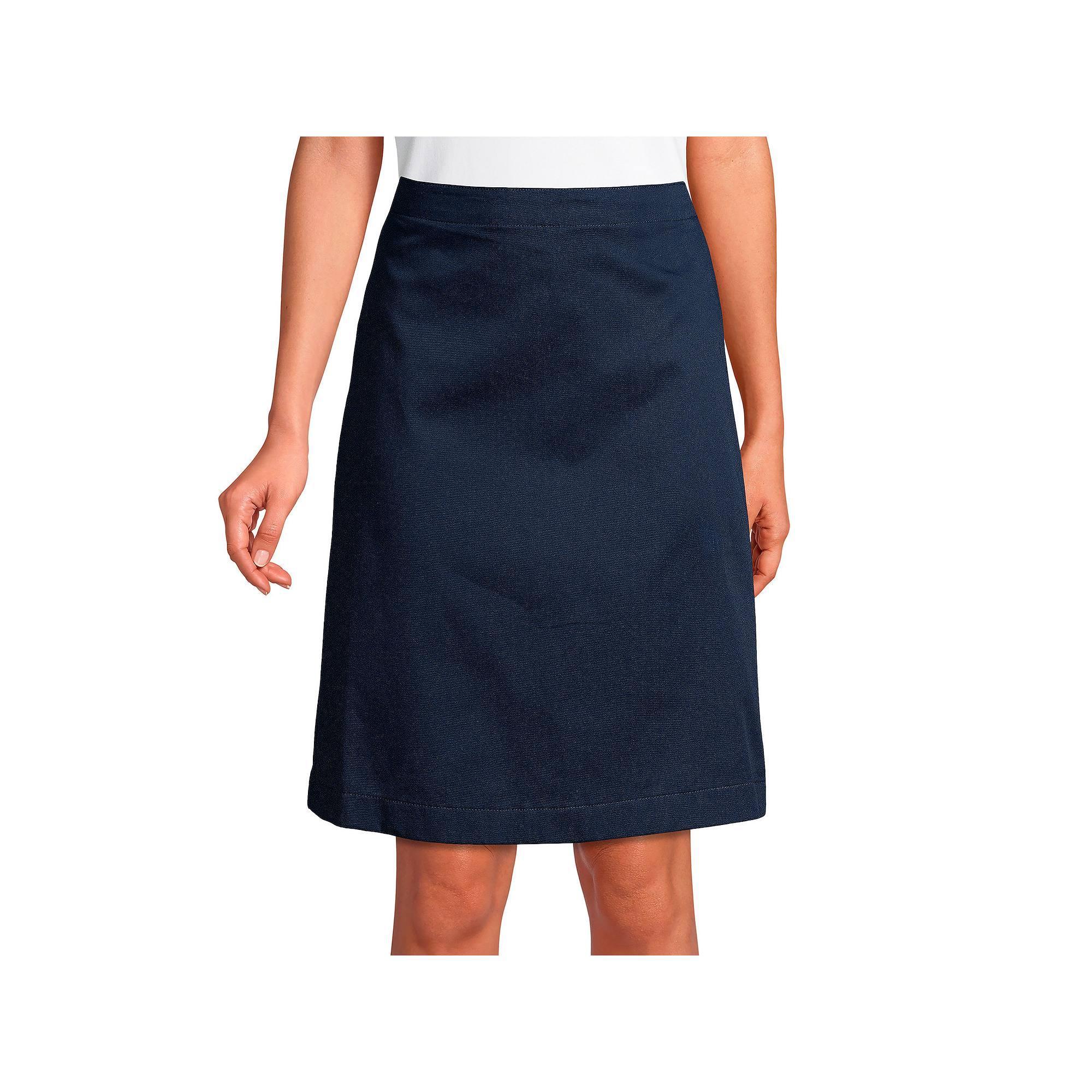 Women's Lands' End School Uniform Blend Chino Skort, Size: 0, Arctic Gray Product Image
