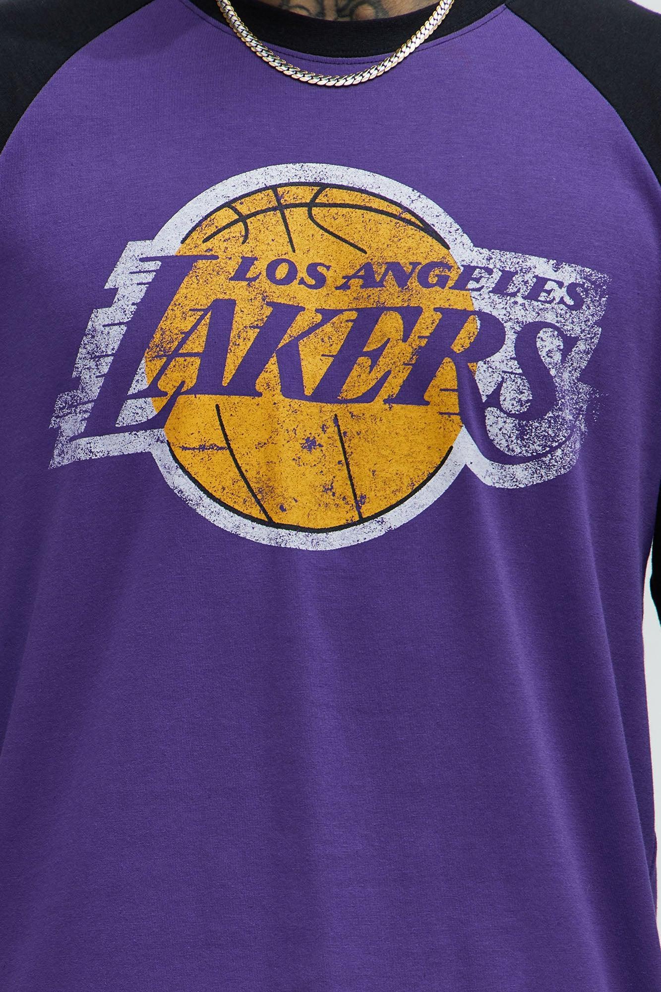 Lakers Fade Away 3/4 Sleeve Tee - Purple Product Image
