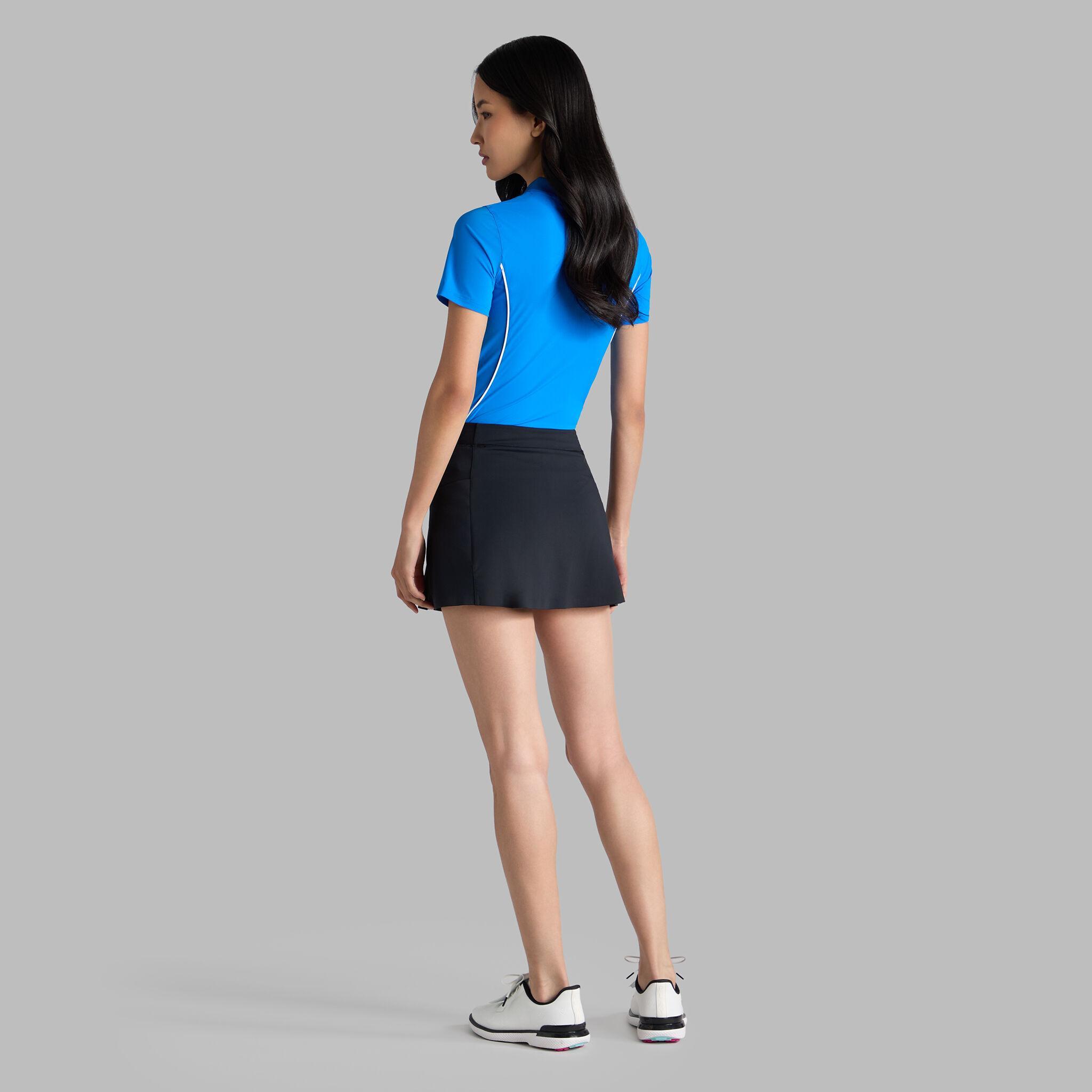 LIGHTWEIGHT WARP KNIT QUARTER ZIP POLO Product Image