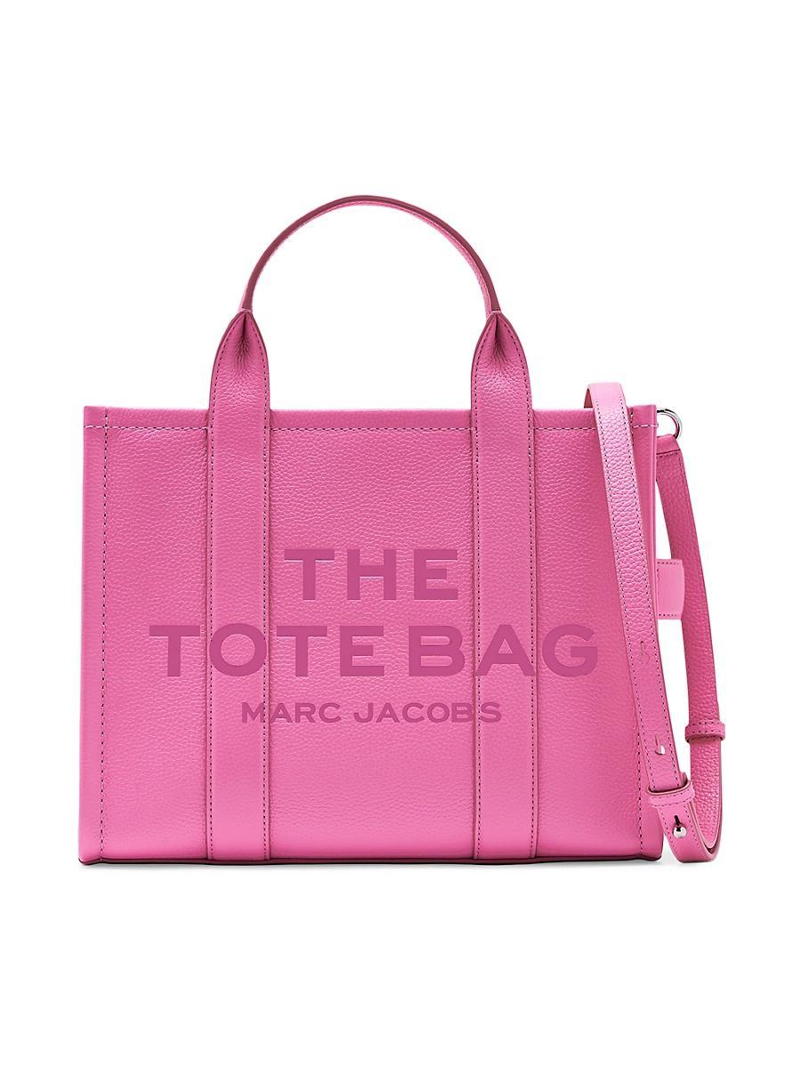 Womens The Leather Medium Tote Bag Product Image