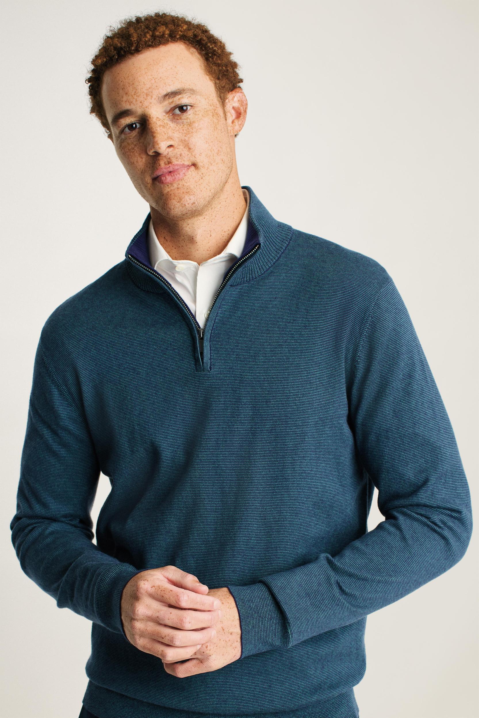 Washable Cotton Cashmere Half-Zip Product Image