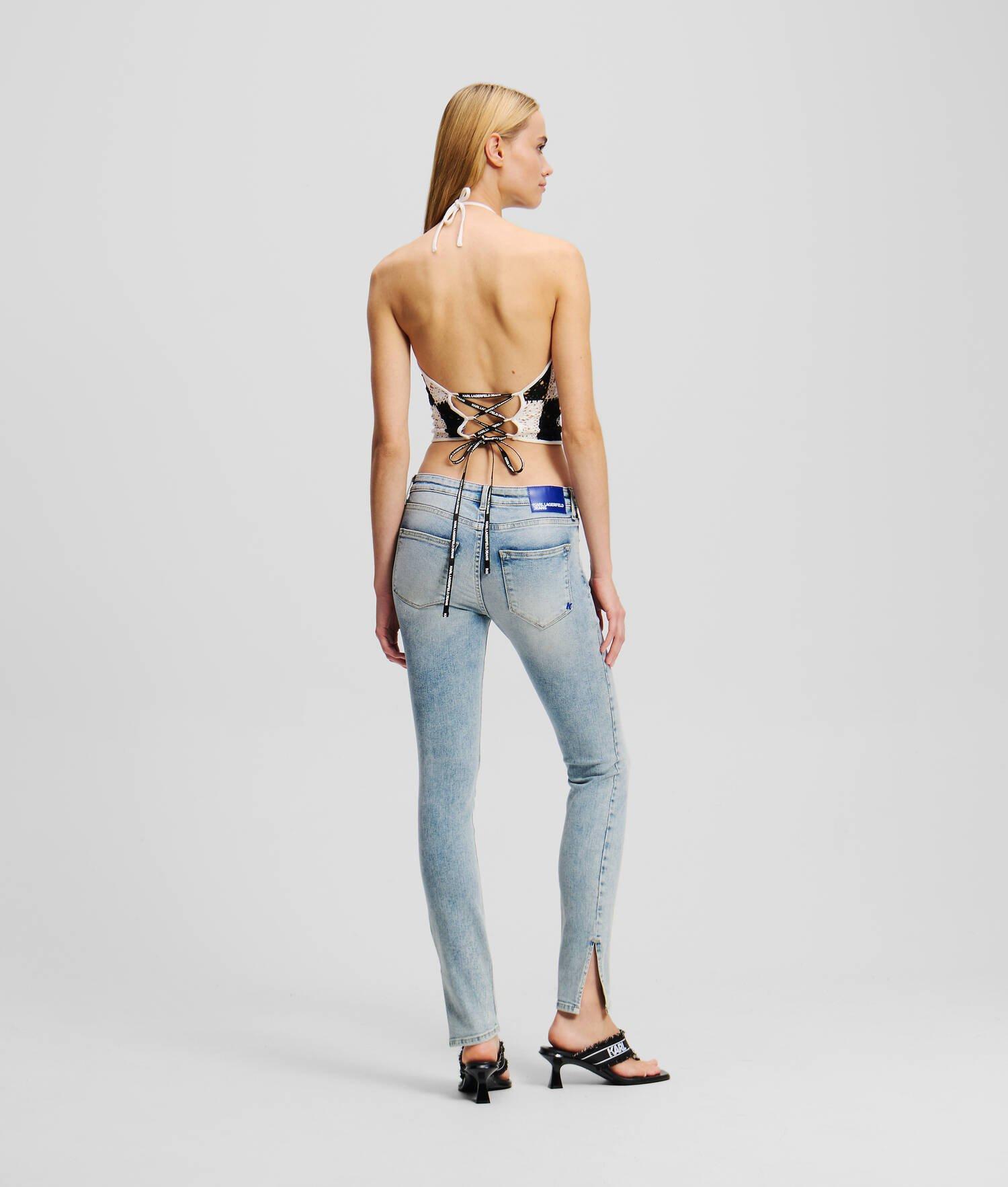 HIGH-RISE SPLIT-HEM SKINNY JEANS Product Image
