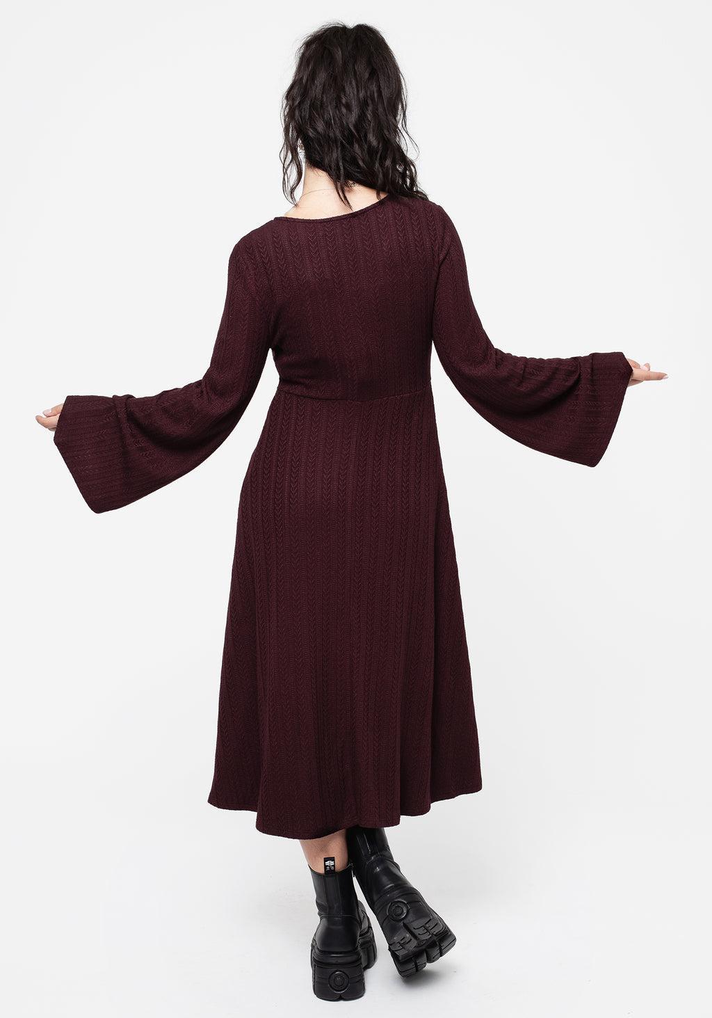 Maggie Tie Front Apron Midi Dress Product Image