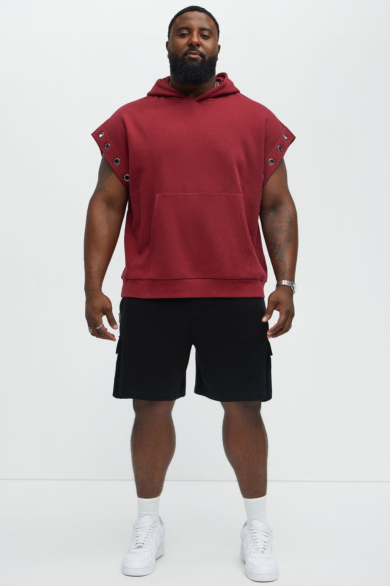 Tyson Ring Sleeveless Hoodie - Red Product Image