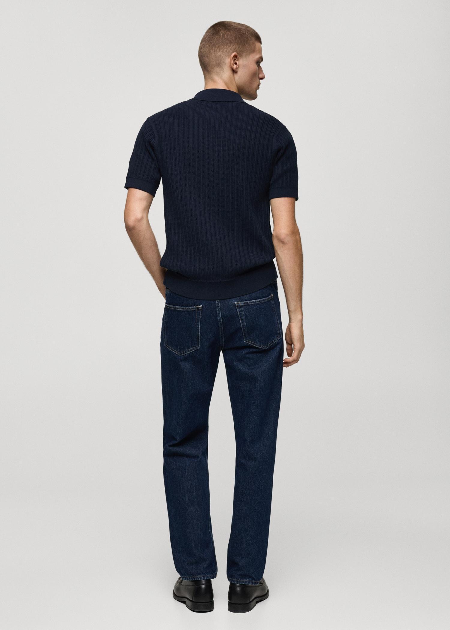 100% cotton shirt structure - Men | MANGO USA Product Image