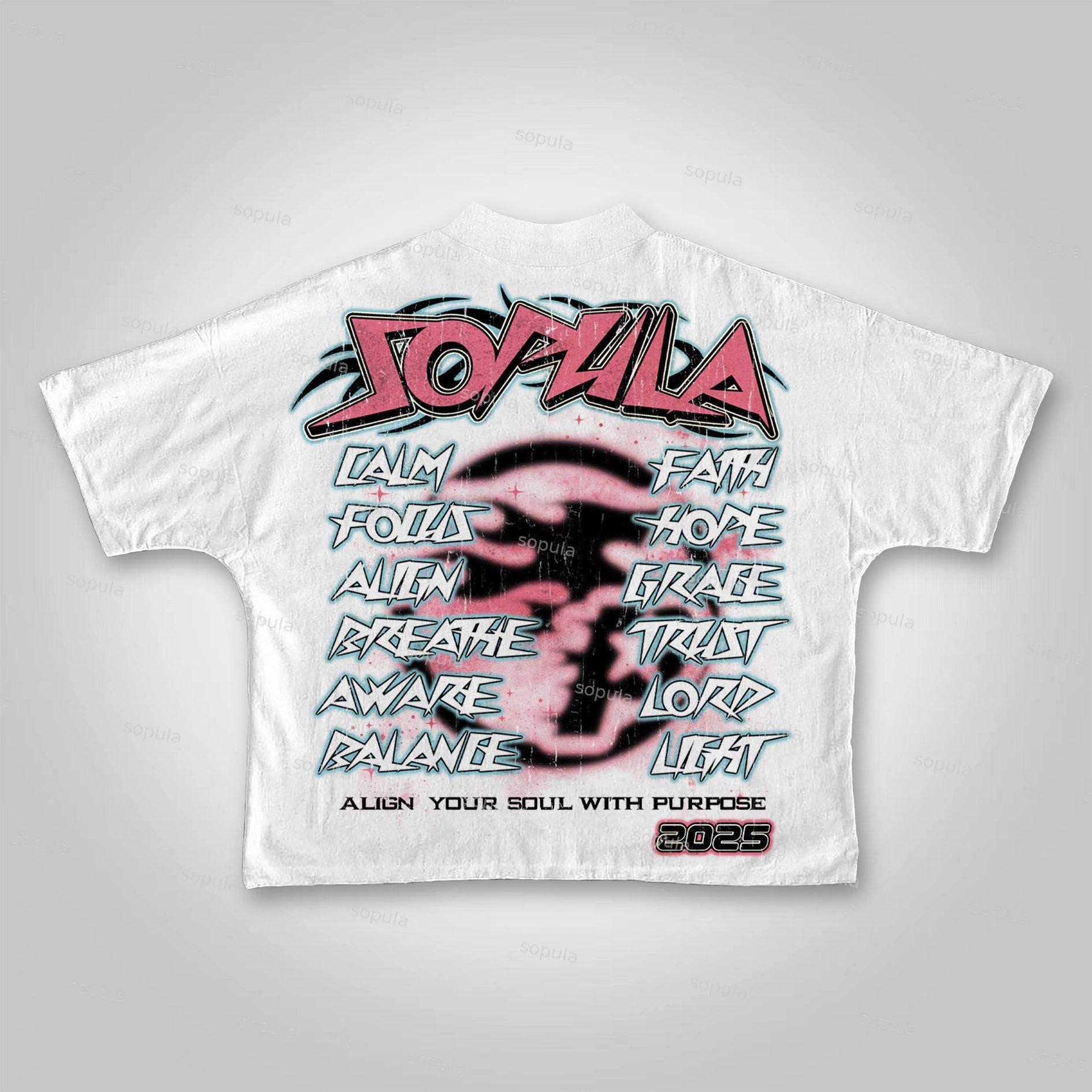 Sopula 2025 Meditation And Faith Vintage Graphics Cropped T-shirts Product Image