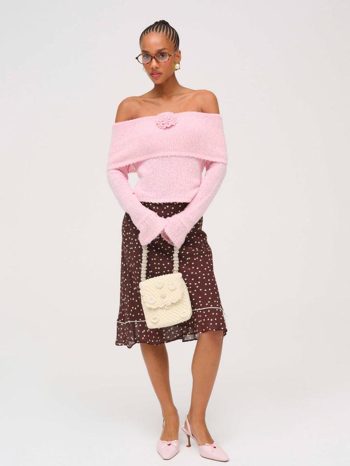 Aspen Knit Top — Pink Product Image