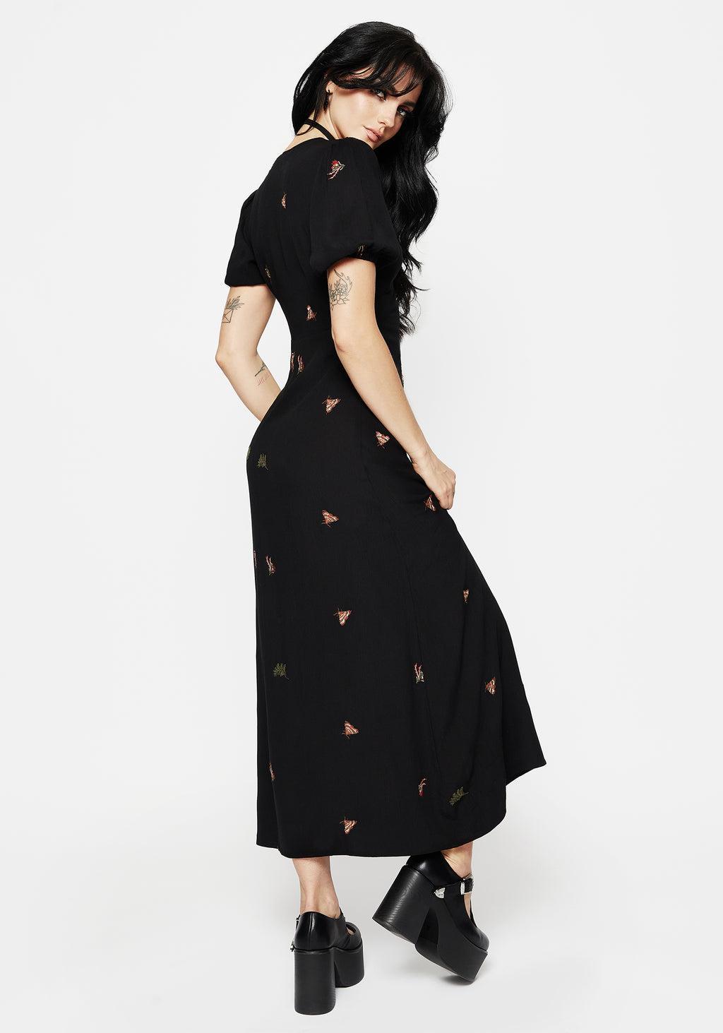 Copia Moth Embroidered Maxi Dress Product Image