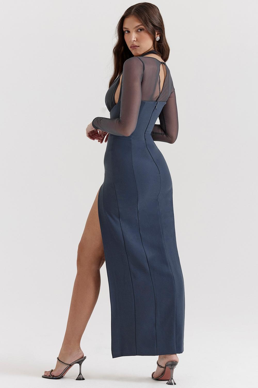 Catiana Smoke One Sleeve Maxi Dress Product Image
