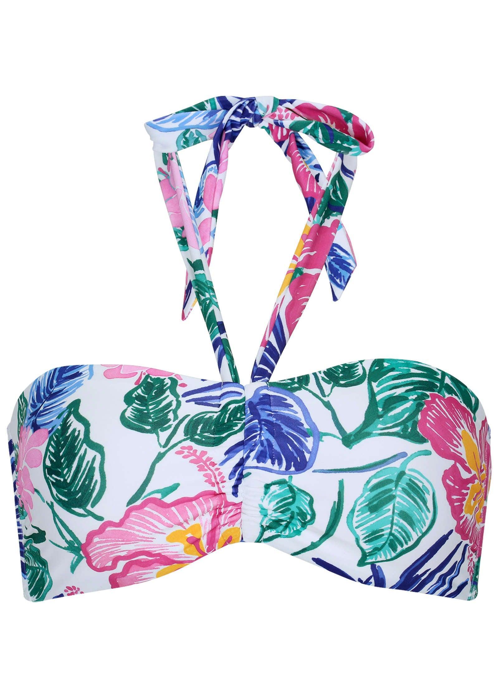 Halter Bandeau Bikini Top - Botanical Garden Product Image