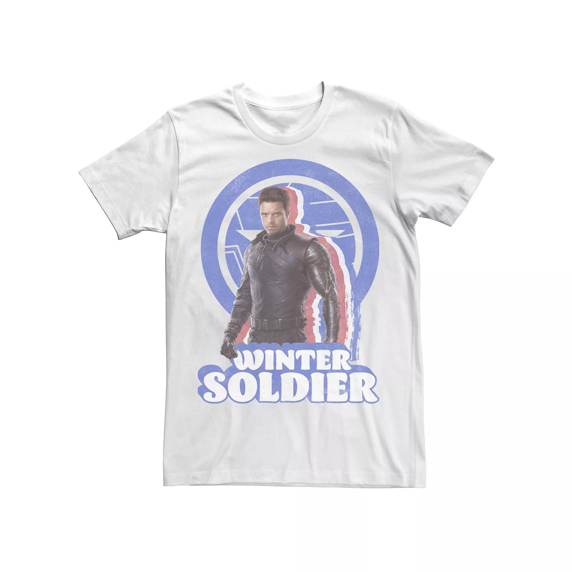 Men's Marvel Falcon And The Winter Soldier Fading Portrait Tee, Size: XS, White Product Image