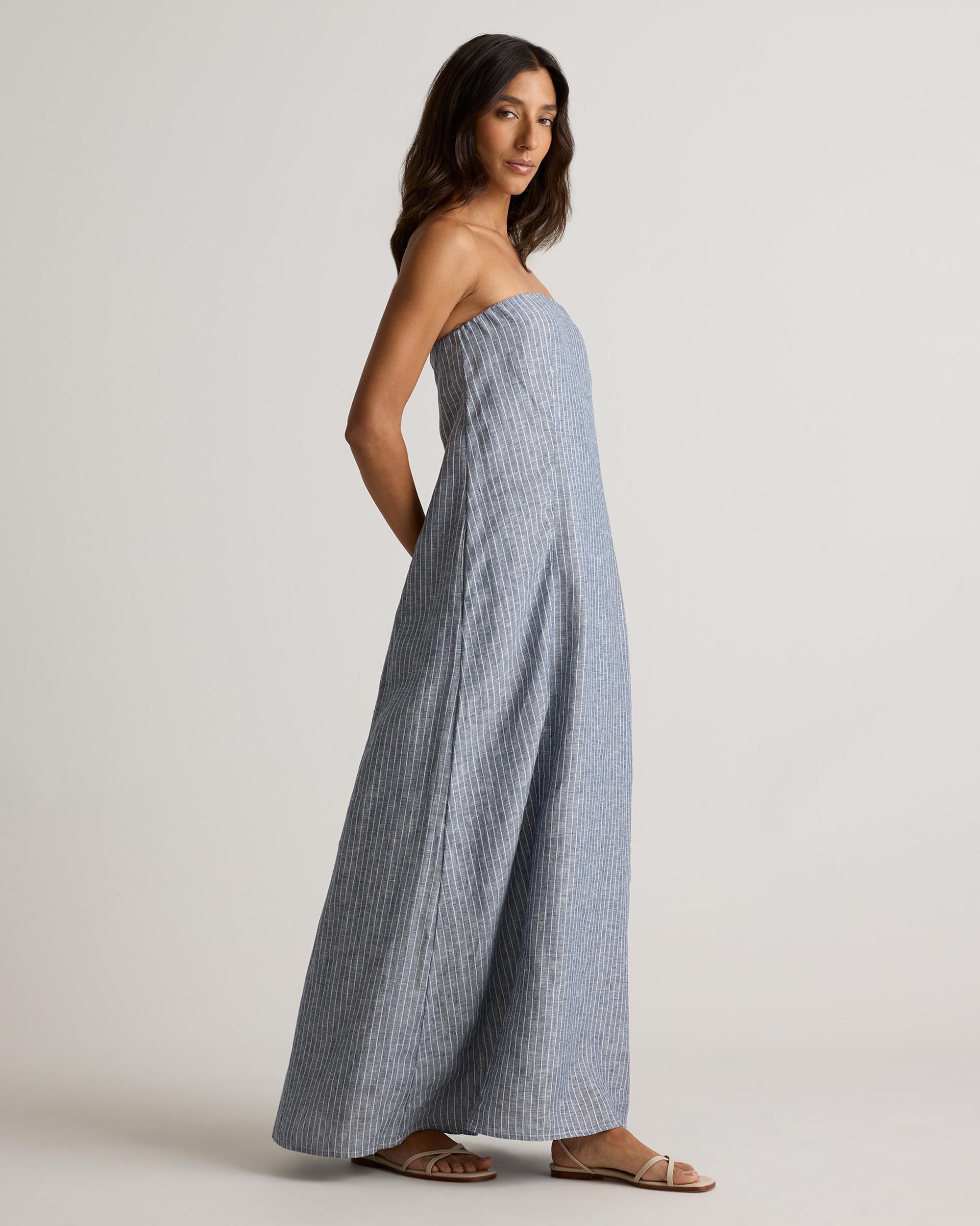 Quince | Women's 100% European Linen Strapless Maxi Dress Size XL Product Image