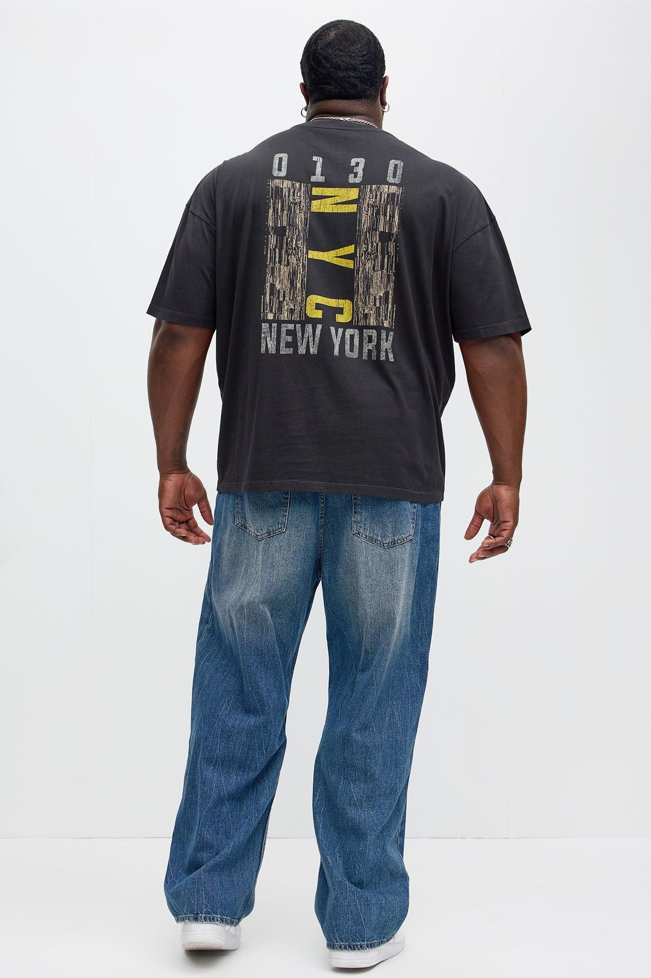 New York Digits Oversized Short Sleeve Tee - Black Product Image