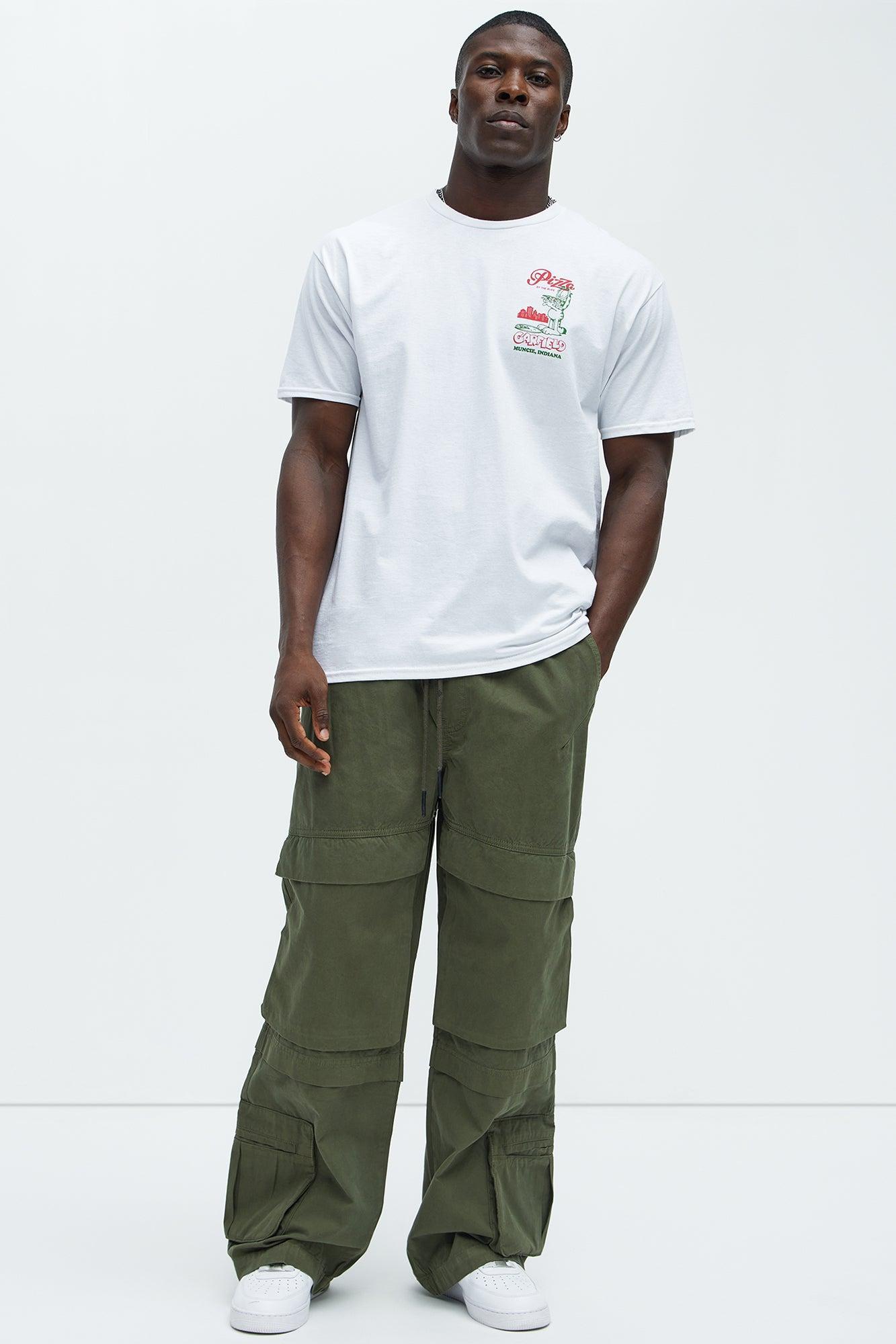 Rylan Wide Leg Cargo Pants - Olive Product Image