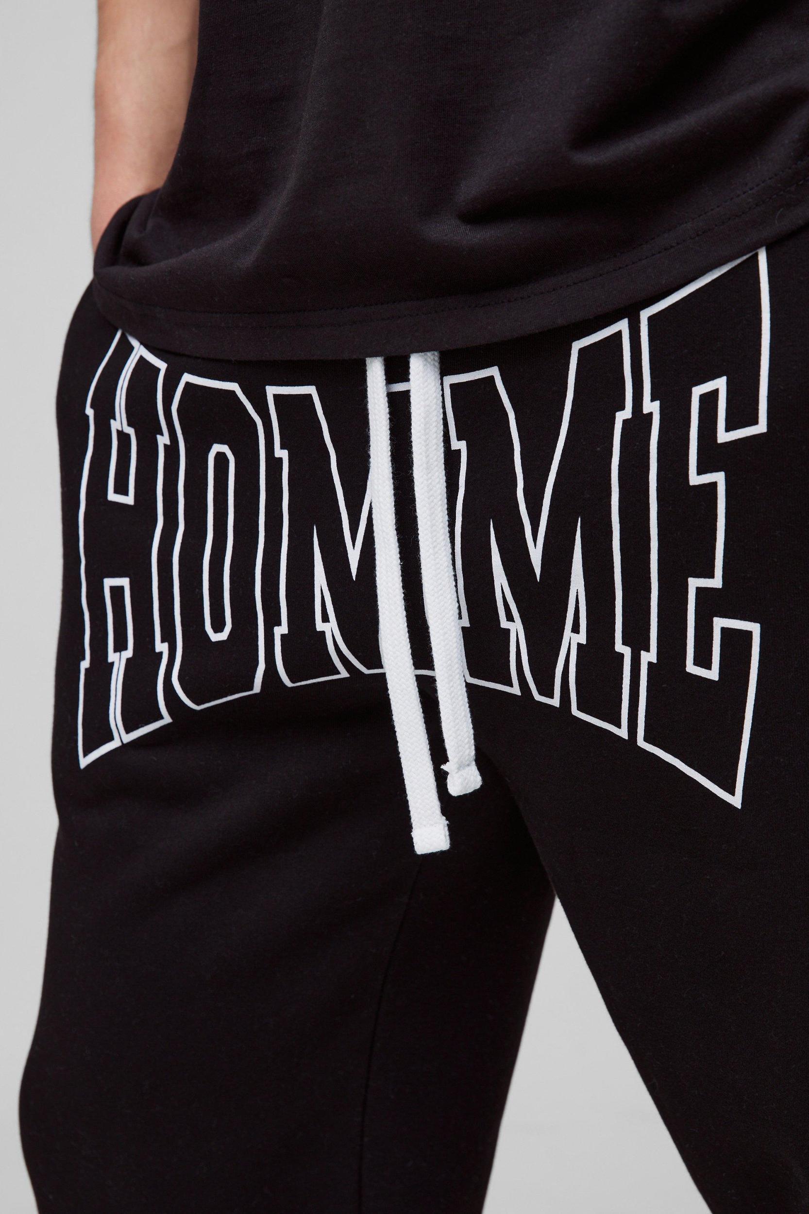 Straight Fit Homme Print Sweatpants | boohooMAN USA Product Image