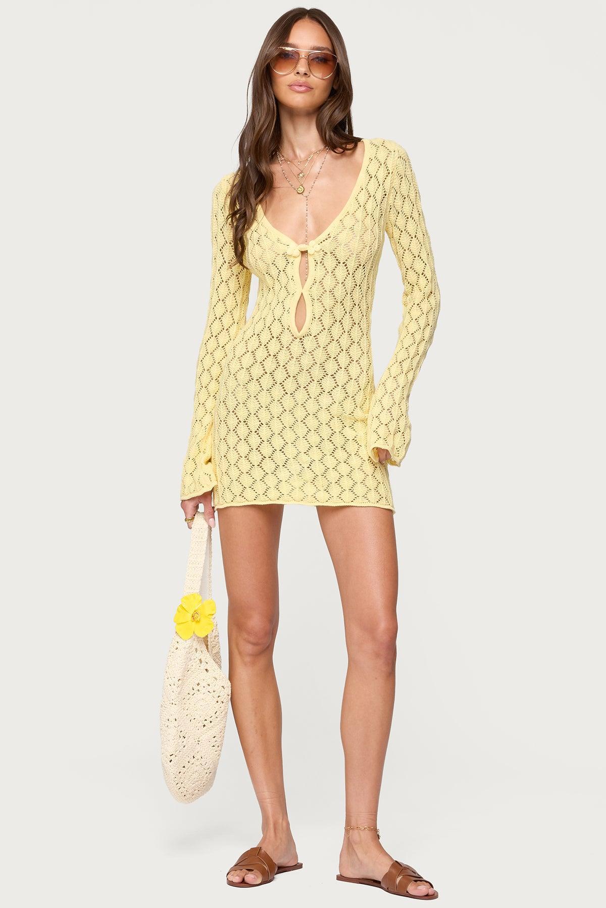 Brie Cut Out Crochet Mini Dress Product Image