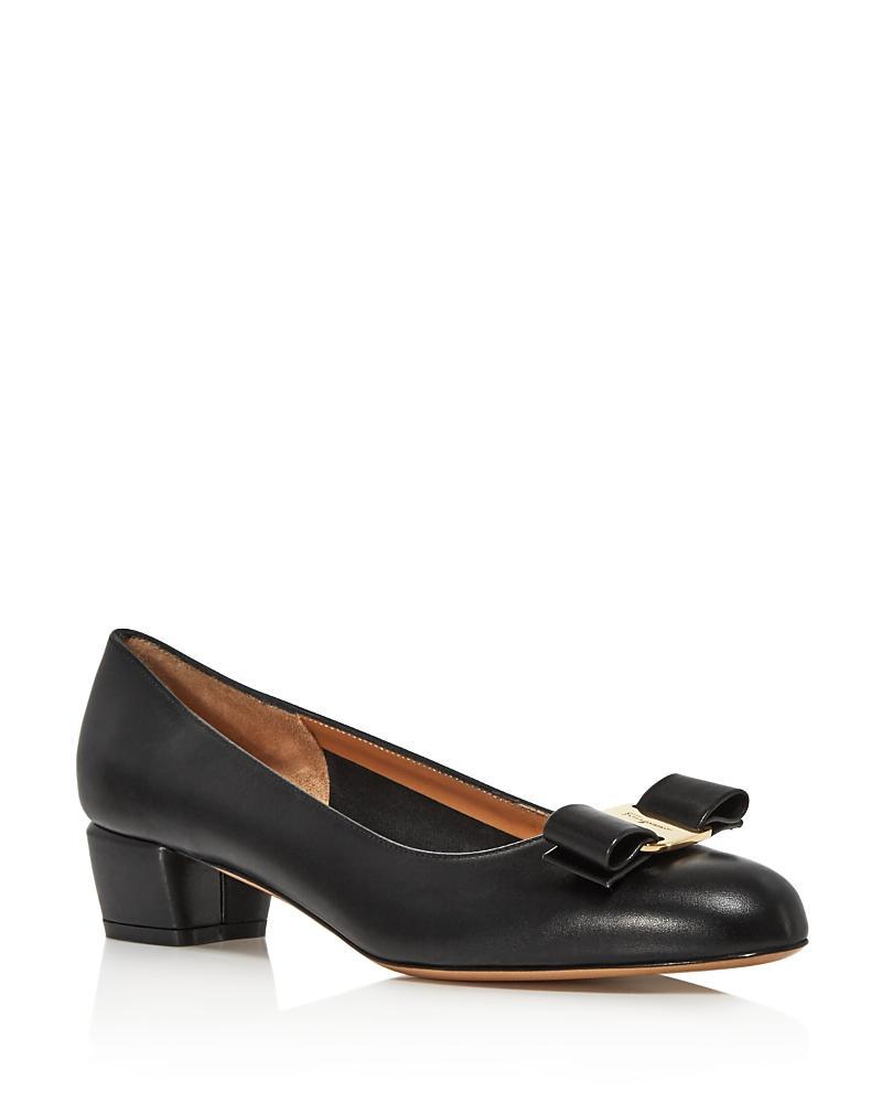 Ferragamo Womens Vara Leather Pumps Product Image