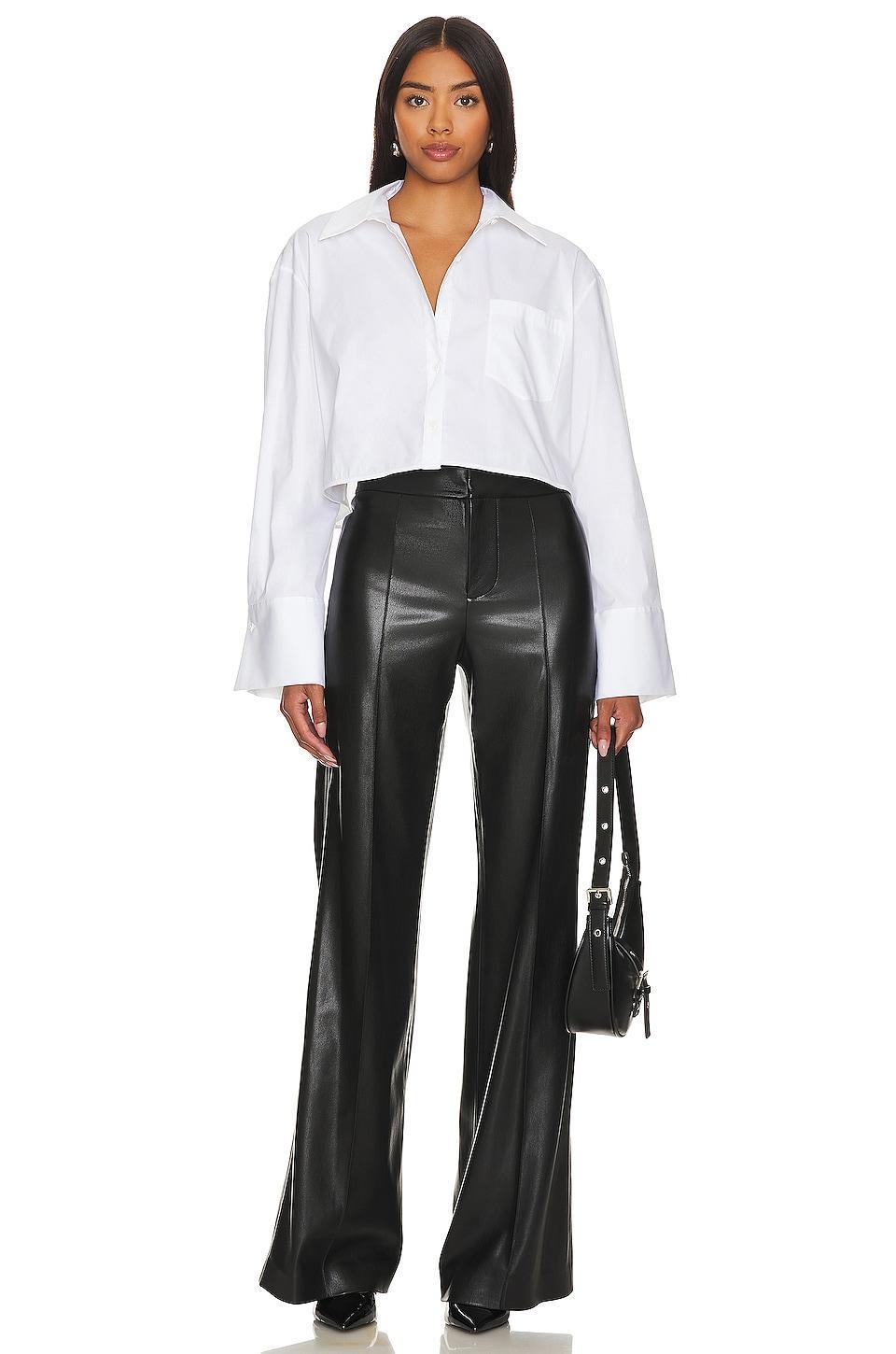 Dylan Faux Leather Wide Leg Alice + Olivia Product Image