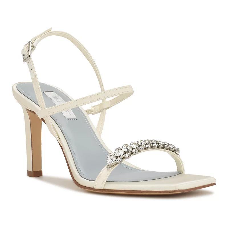 Nine West Oreece Womens Bridal Heeled Rhinestone Sandals Product Image
