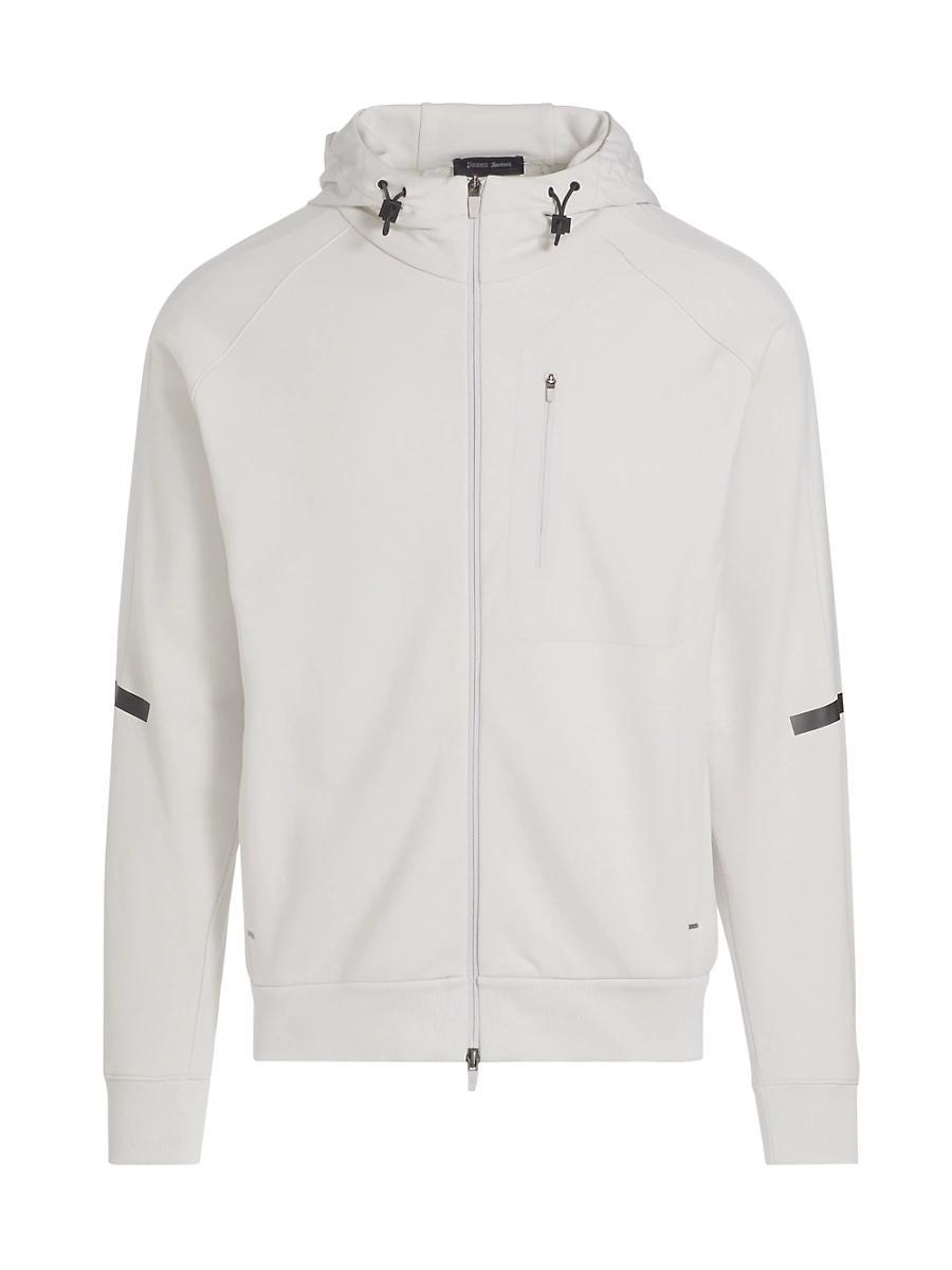Mens Cotton Knit & Goretex Zip-Front Hoodie Product Image
