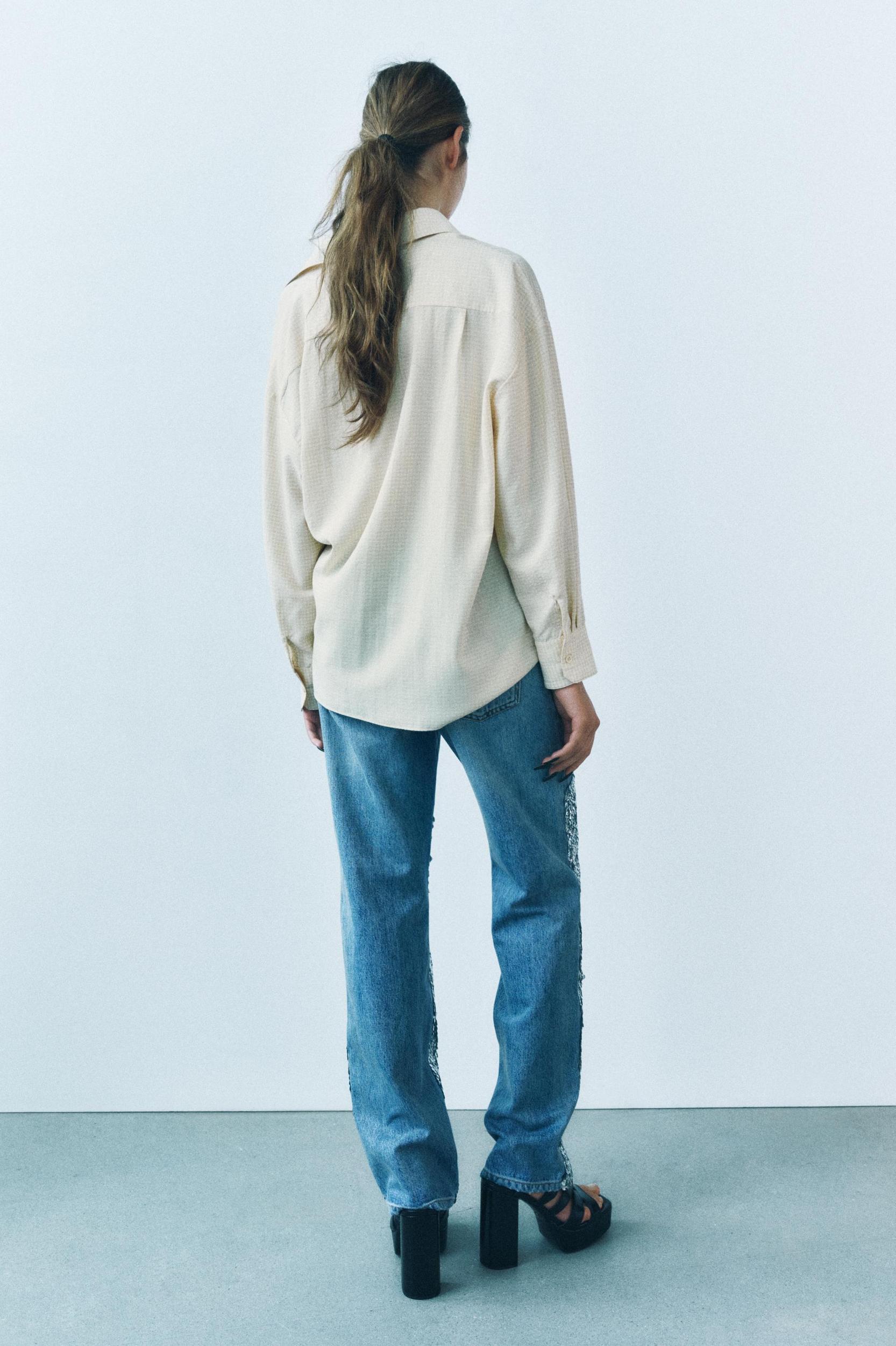 MULTI-POSITIONAL CHECKERED SHIRT ZW COLLECTION Product Image