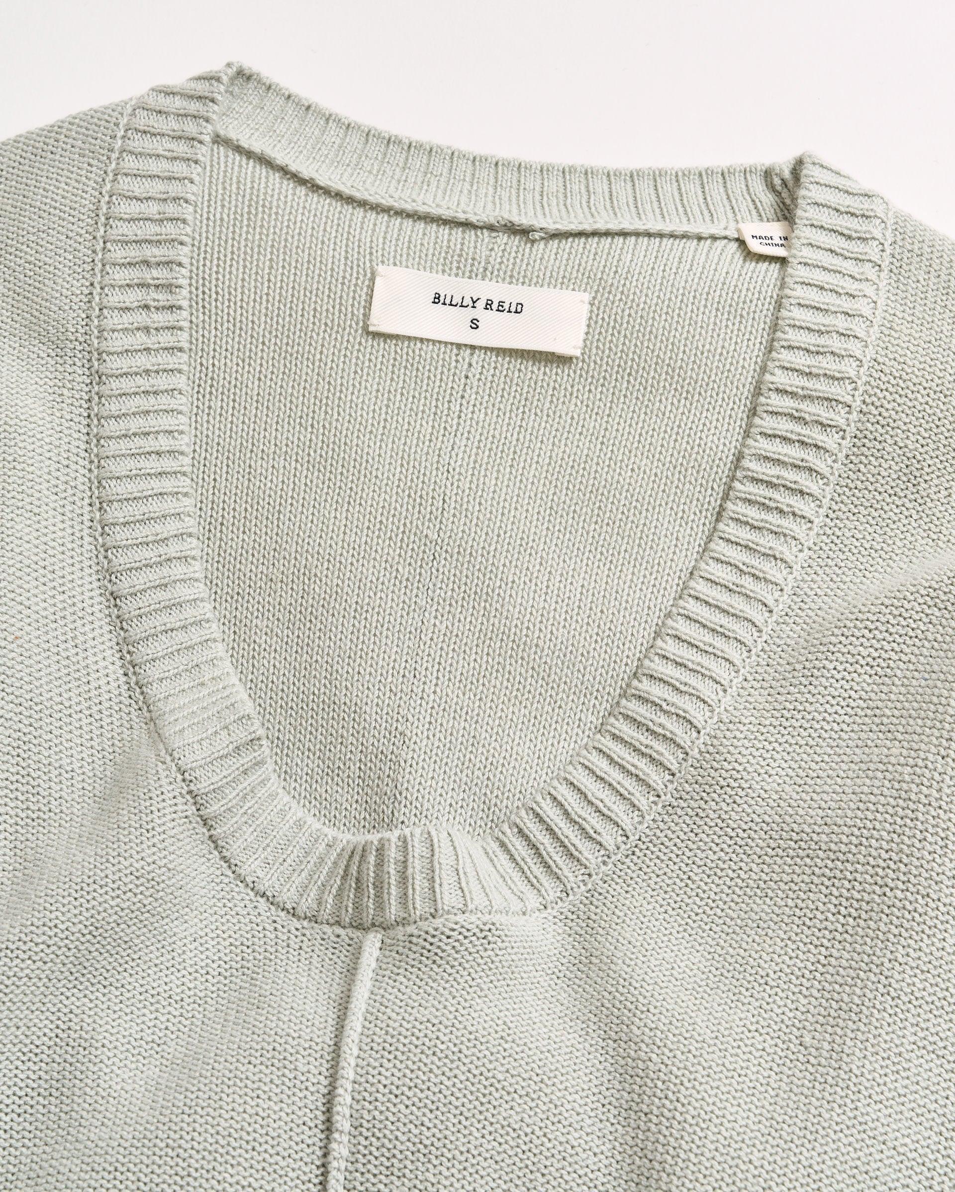 Cotton Linen Shirttail Sweater -  Product Image