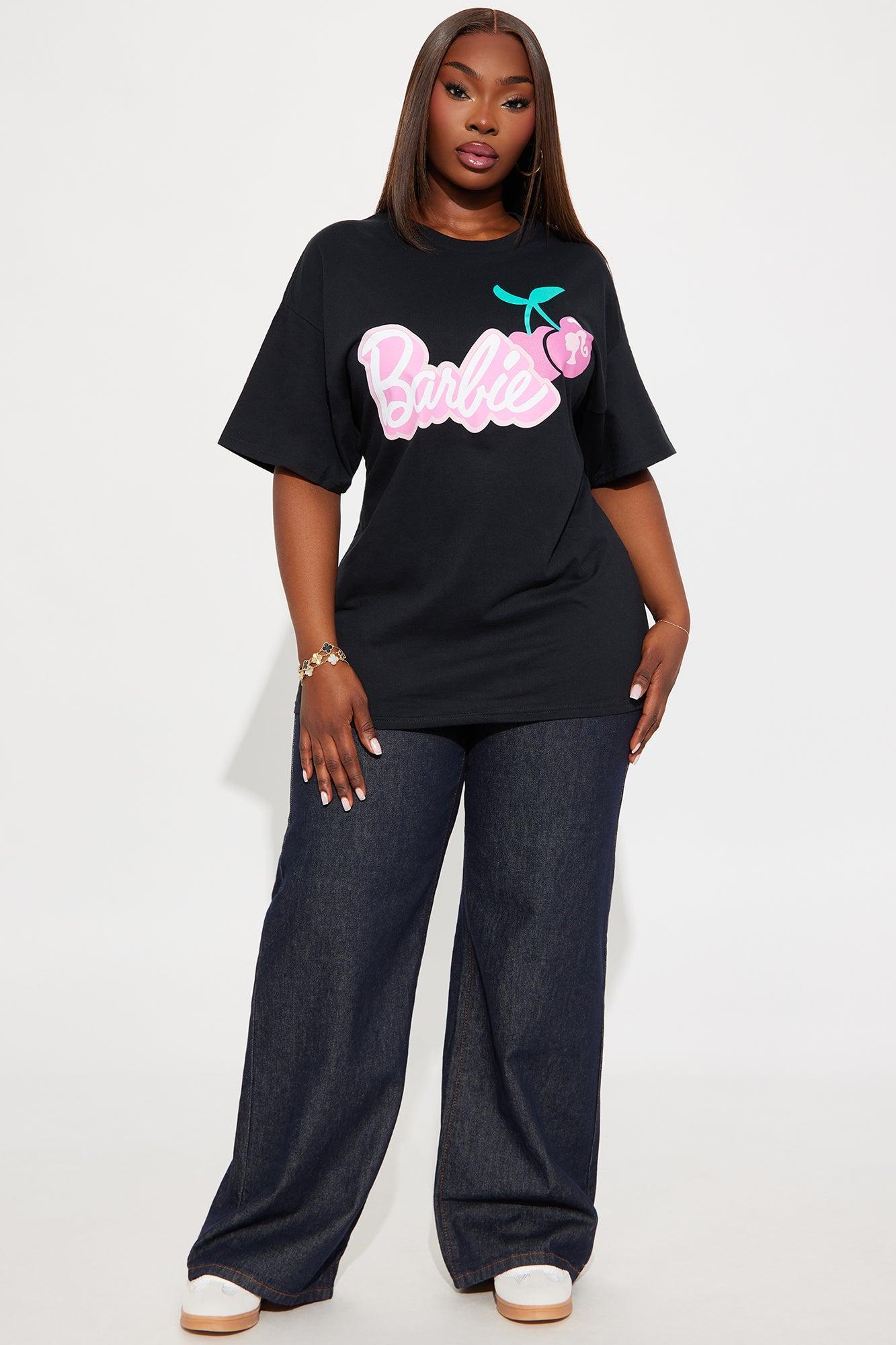 Barbie Cherry Oversized Tee - Black Product Image