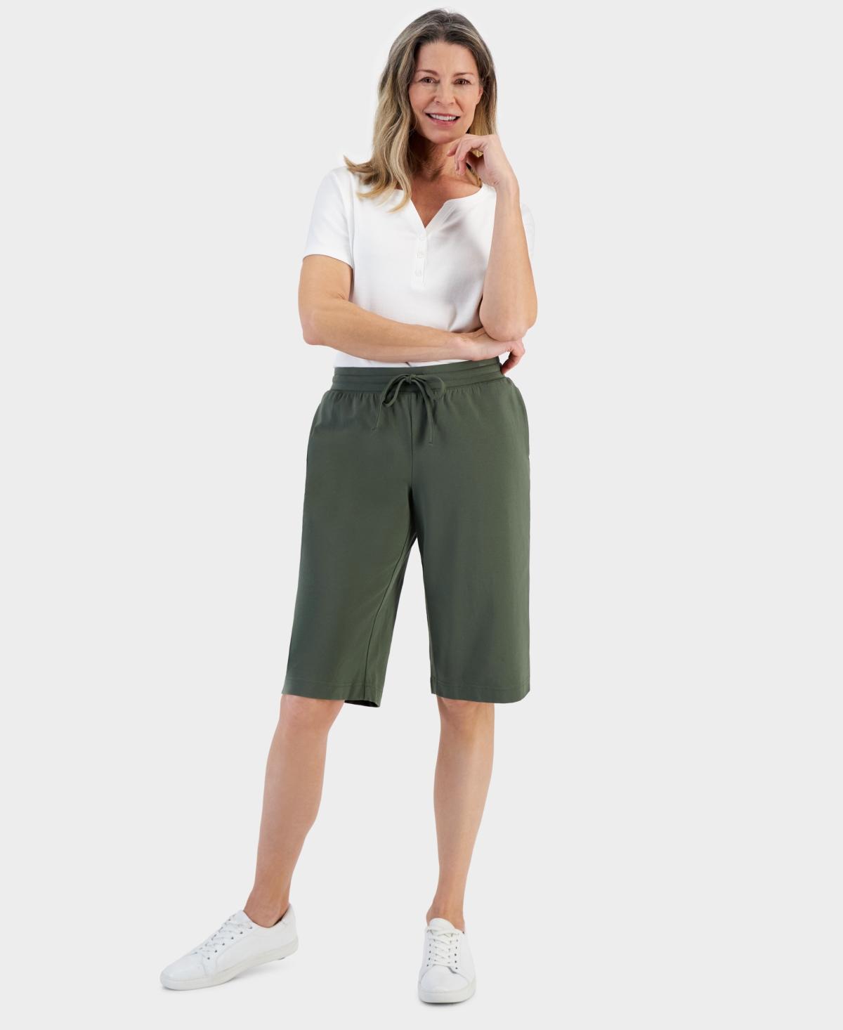 Style & Co Womens Mid Rise Sweatpant Bermuda Shorts, Created for Macys Product Image